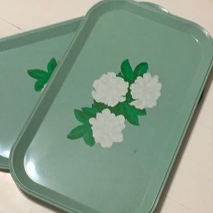 Vintage Metal Tray set 2